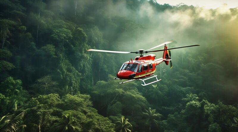 helicopter flying forest 917856 619